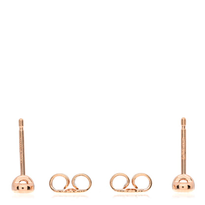 Tiffany 18K Rose Gold Diamond .06ctw Elsa Peretti Diamonds By The Yard Earrings 3 of 4