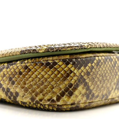 Christian Dior CHRISTIAN DIOR Snakeskin Malice Shoulder Bag Green 9 of 13