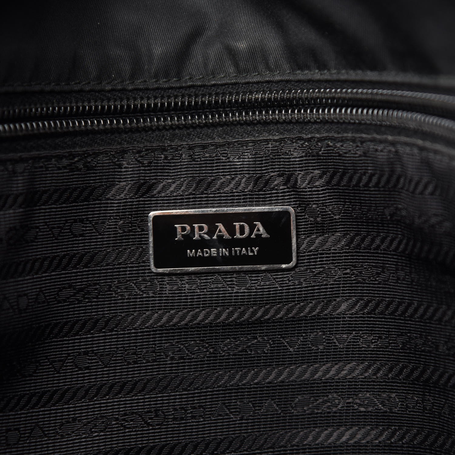 Prada Tessuto Nylon Saffiano Logo Messenger Bag Black 8 of 10