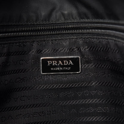 Prada Tessuto Nylon Saffiano Logo Messenger Bag Black 8 of 10