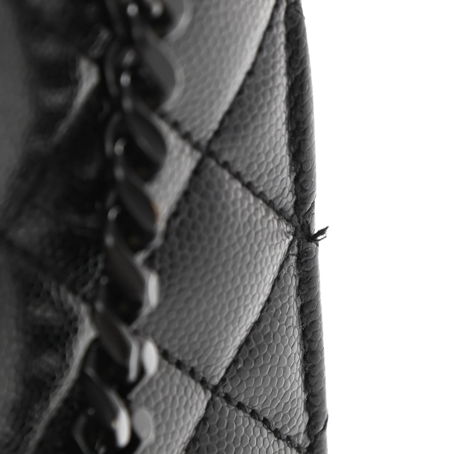 Grain De Poudre Textured Mixed Matelasse Triquilt Medium Monogram Satchel Black