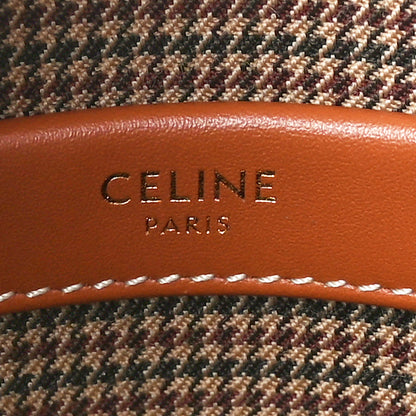 Celine Textile Calfskin Pied De Poule Print Triomphe Striped Small Cabas Thais Multicolor 6 of 12