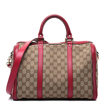 Gucci Monogram Medium Joy Boston Hibiscus Red 1 of 39