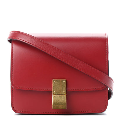 Celine Smooth Calfskin Small Classic Box Flap Bag Red 1 of 5