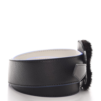 Fendi Vitello Dolce Mink Fur Karlito Inlay Strap You Black Multicolor 3 of 6