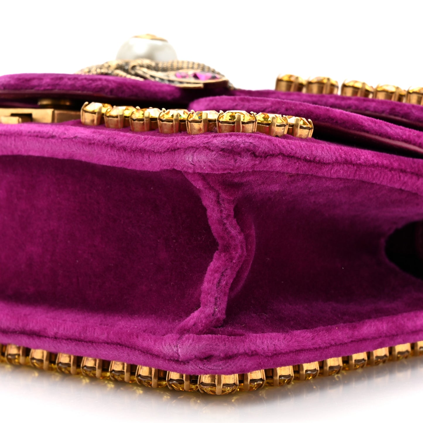 Velvet Crystal Mini Bee Broadway Shoulder Bag