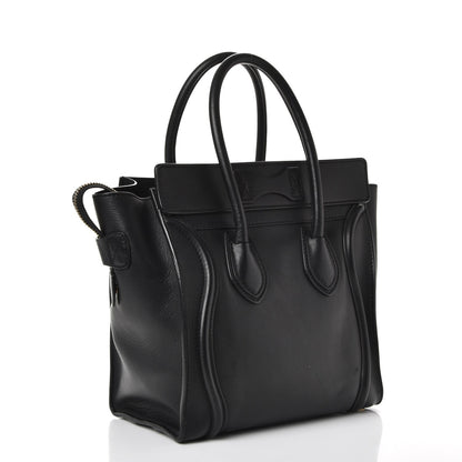 Celine Smooth Calfskin Micro Luggage Black 3 of 17