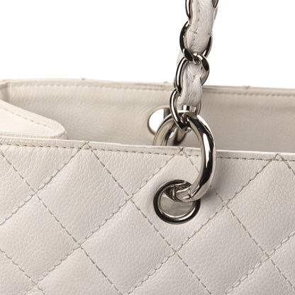 Chanel Caviar Quilted Grand Shopping Tote GST White 11 of 12