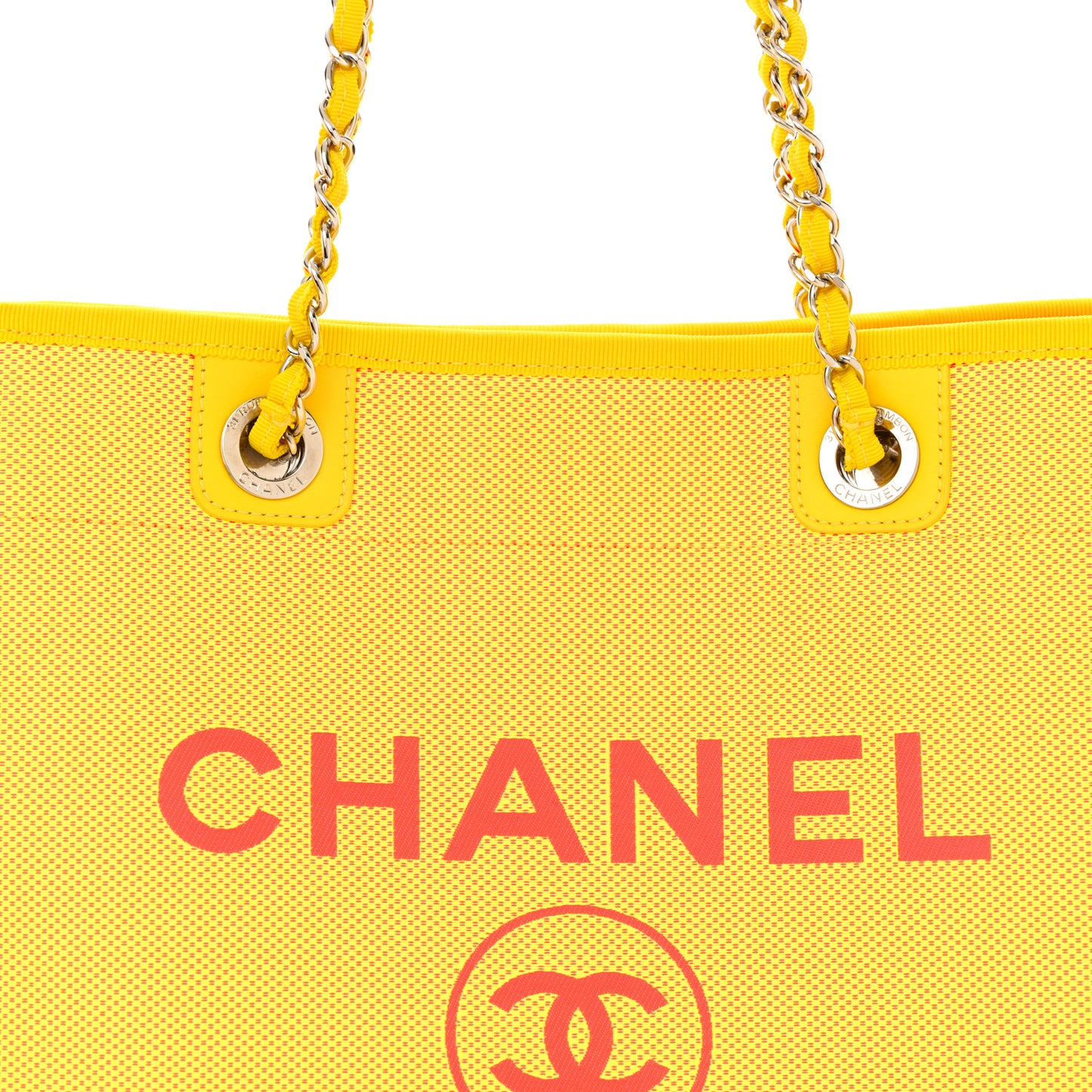 Mixed Fibers Small Deauville Tote Yellow Orange