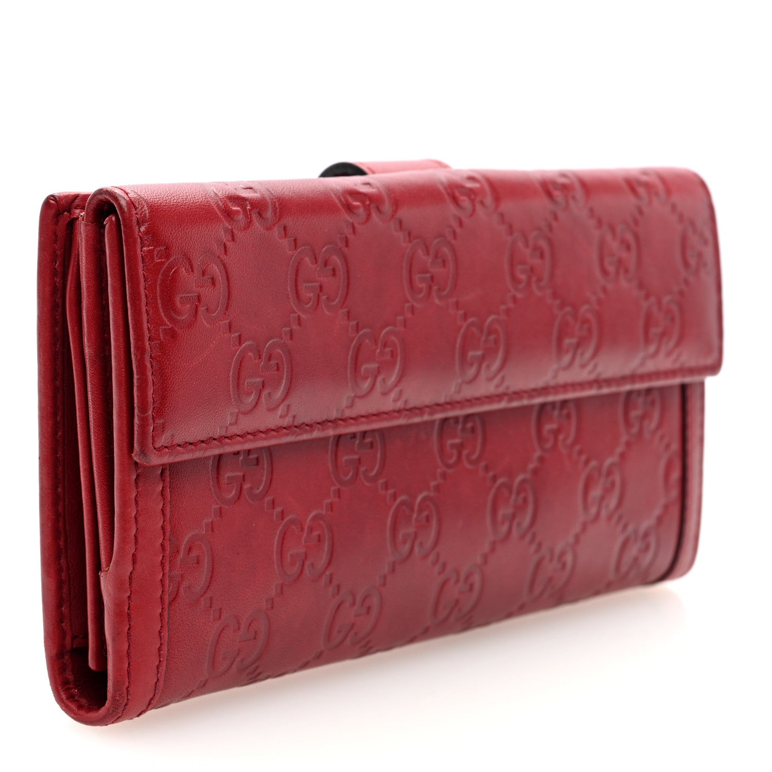 Gucci Guccissima Continental Wallet Red 3 of 7