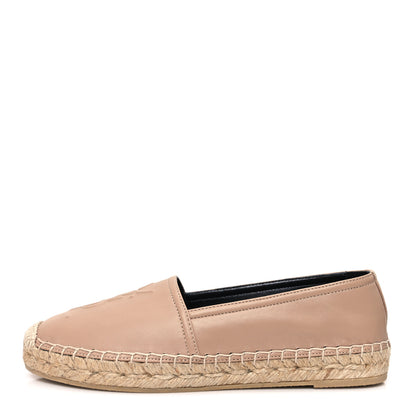 Saint Laurent Lambskin Monogram Espadrilles 35 Nude 1 of 10