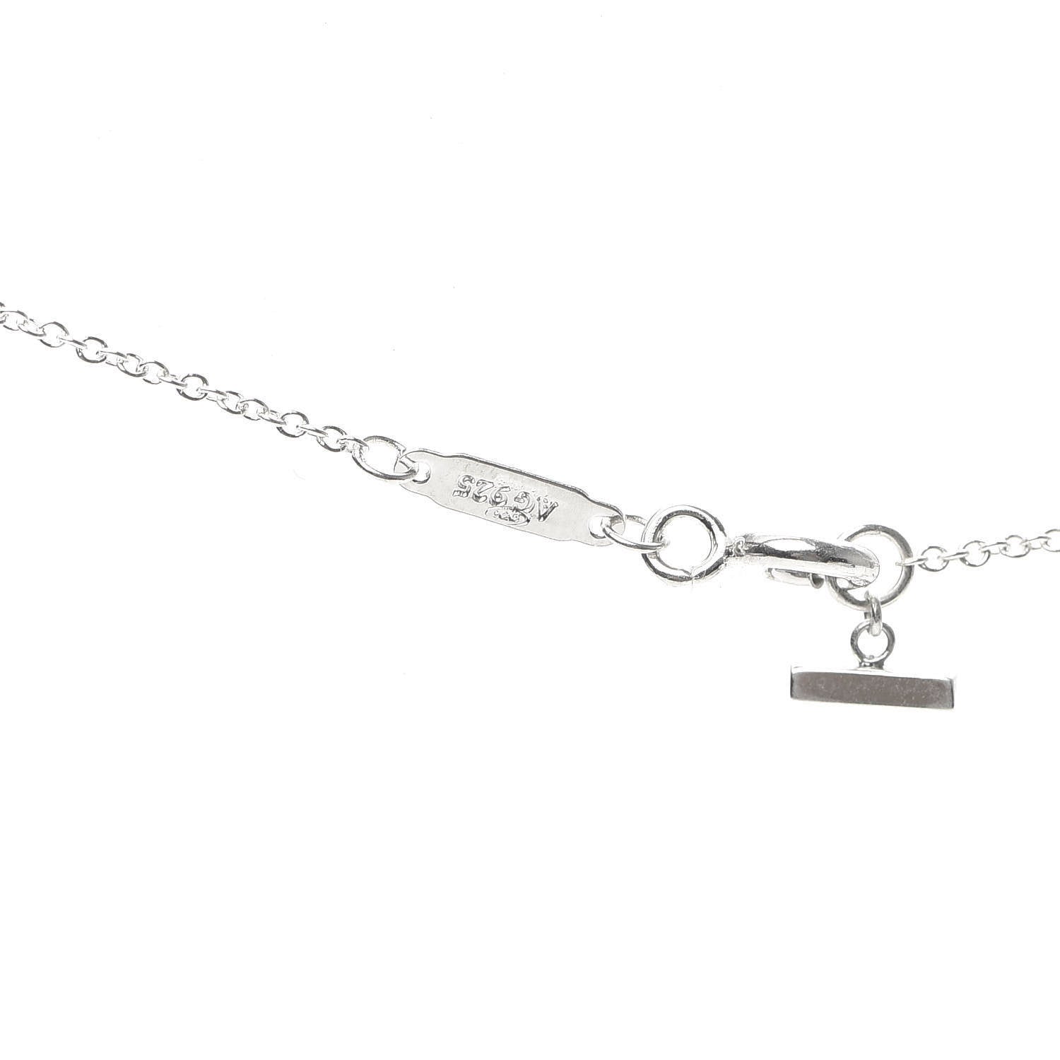 Tiffany Sterling Silver Small T Smile Pendant Necklace 4 of 6