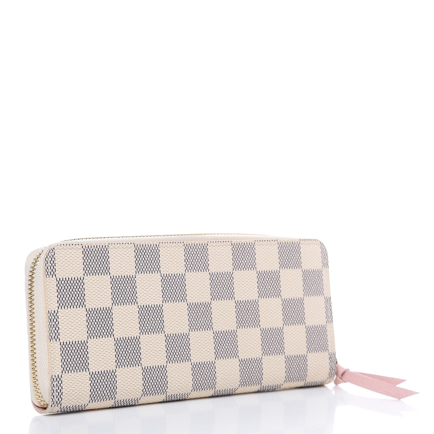 Louis Vuitton Damier Azur Clemence Wallet Rose Ballerine 3 of 9