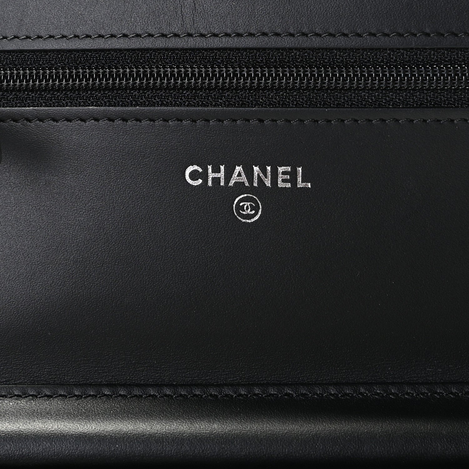 Chanel Patent Quilted Wallet On Chain WOC Black 4 of 4