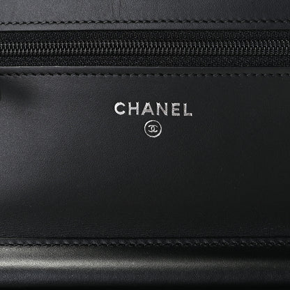 Chanel Patent Quilted Wallet On Chain WOC Black 4 of 4