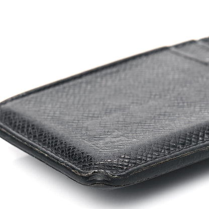 Louis Vuitton Taiga Card Holder Bill Clip Black 5 of 9