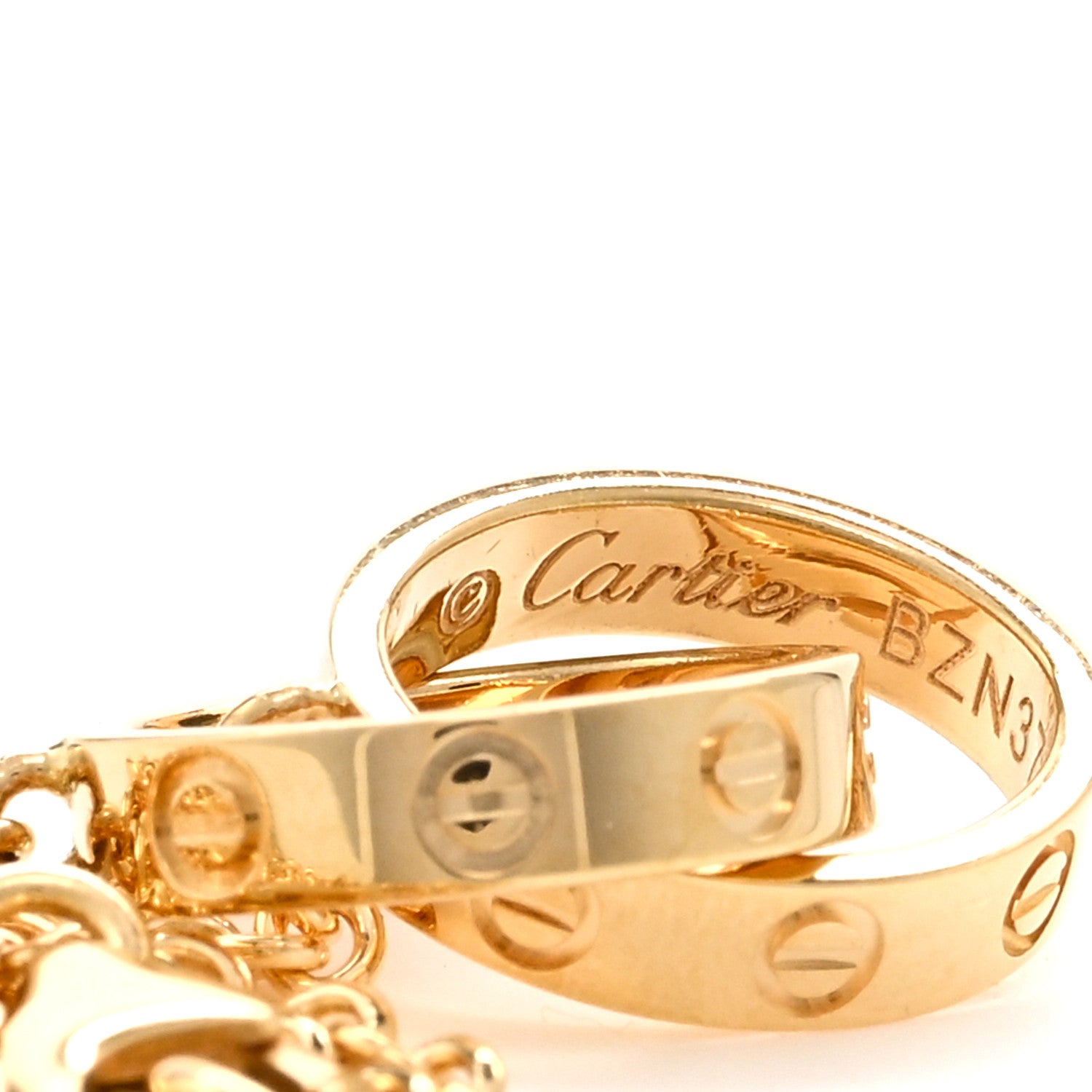 Cartier 18K Yellow Gold Interlocking LOVE Necklace 4 of 5