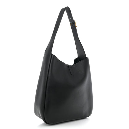 Saint Laurent Smooth Calfskin Large Le 5 A 7 Soft Hobo Black 3 of 12