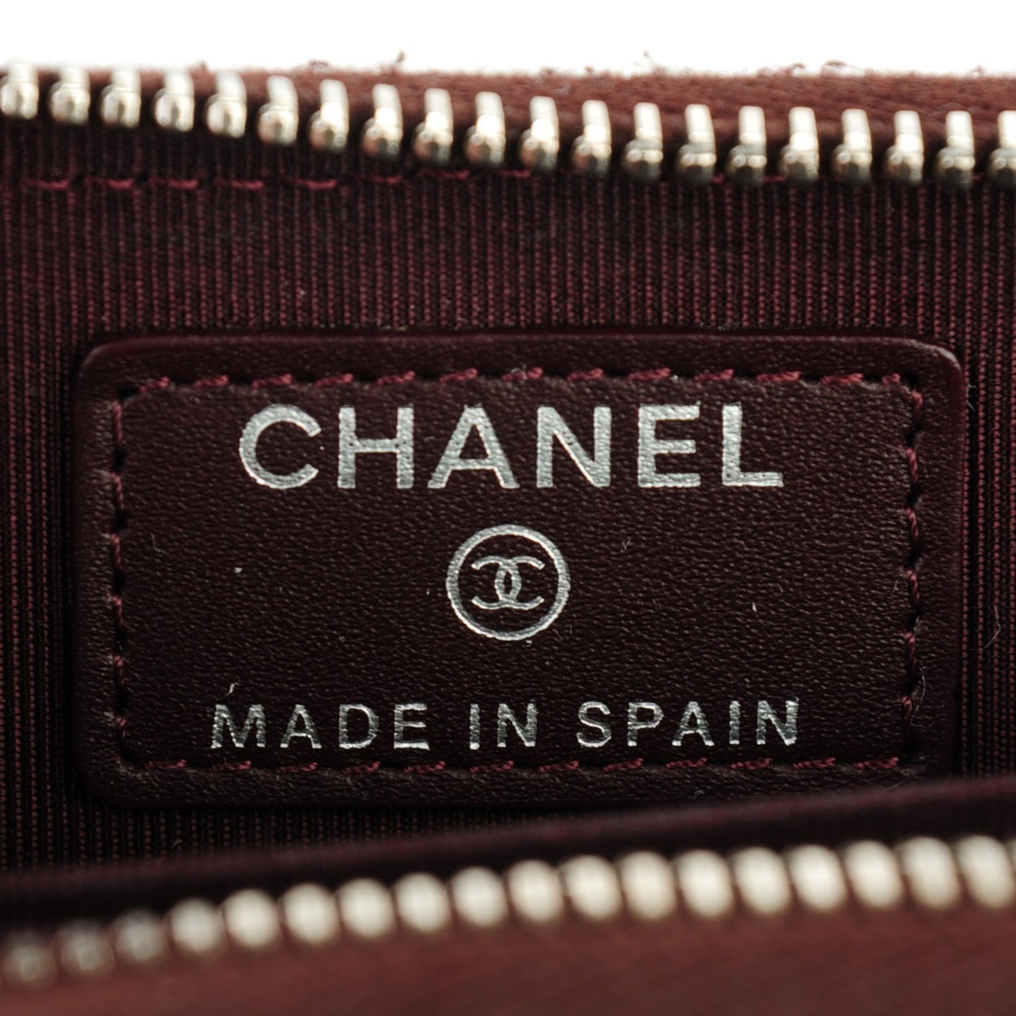 Caviar Quilted Zip Coin Purse Burgundy