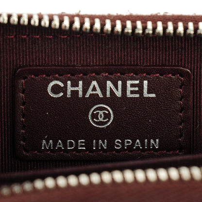 Chanel Caviar Quilted Zip Coin Purse Burgundy 7 of 7
