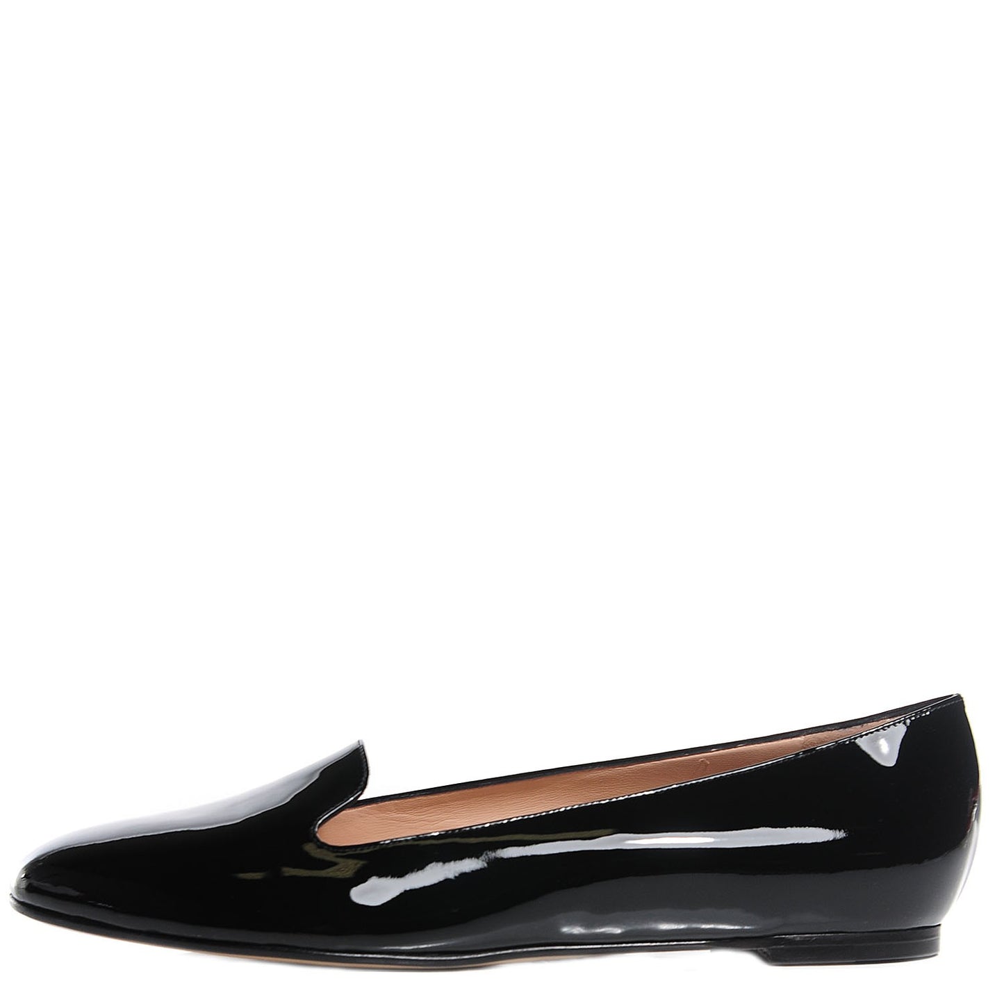 Patent Loafer Flats 40 Black