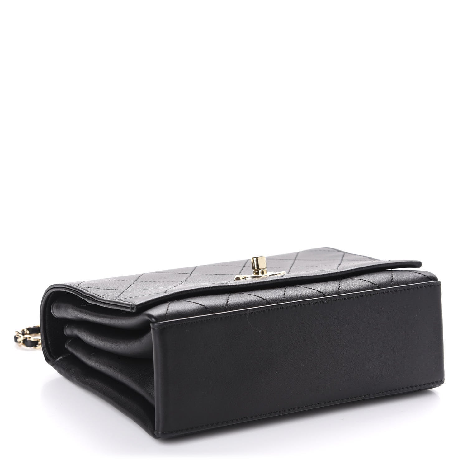 Chanel Calfskin Stitched Flap Black 4 of 10