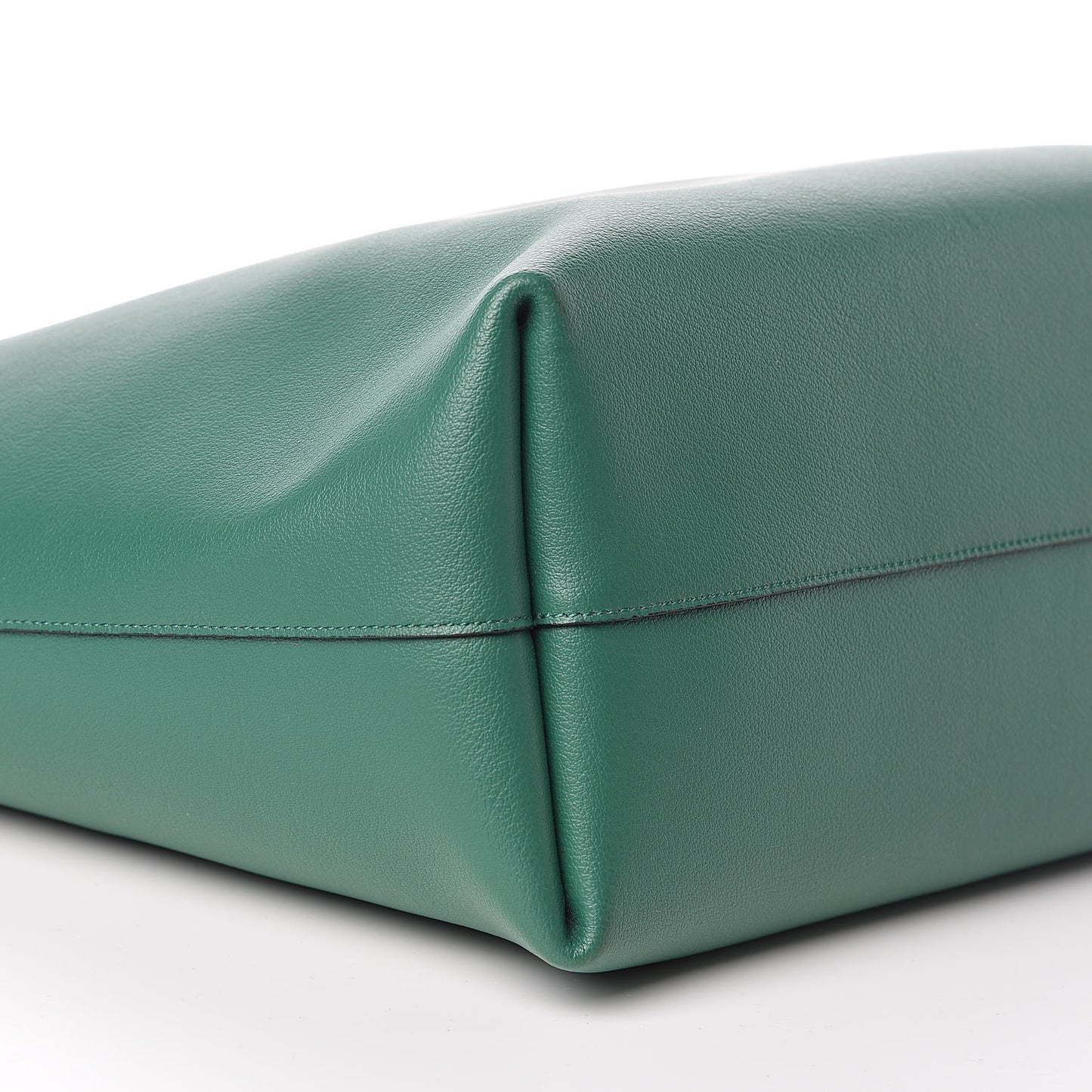 Calfskin Large Shopping Tote Emerald Green