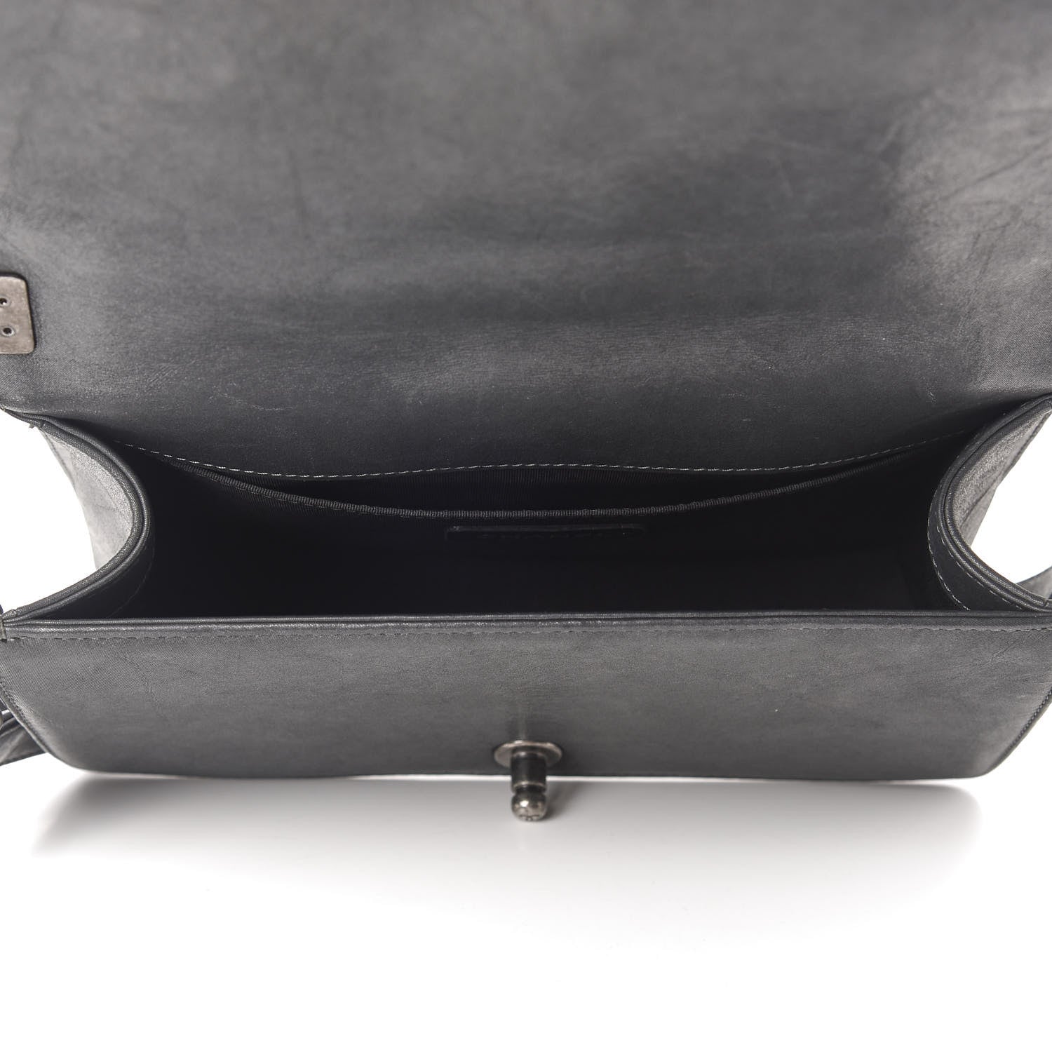 Chanel Iridescent Calfskin Embellished Double Stitch Medium Boy Flap Black 5 of 12