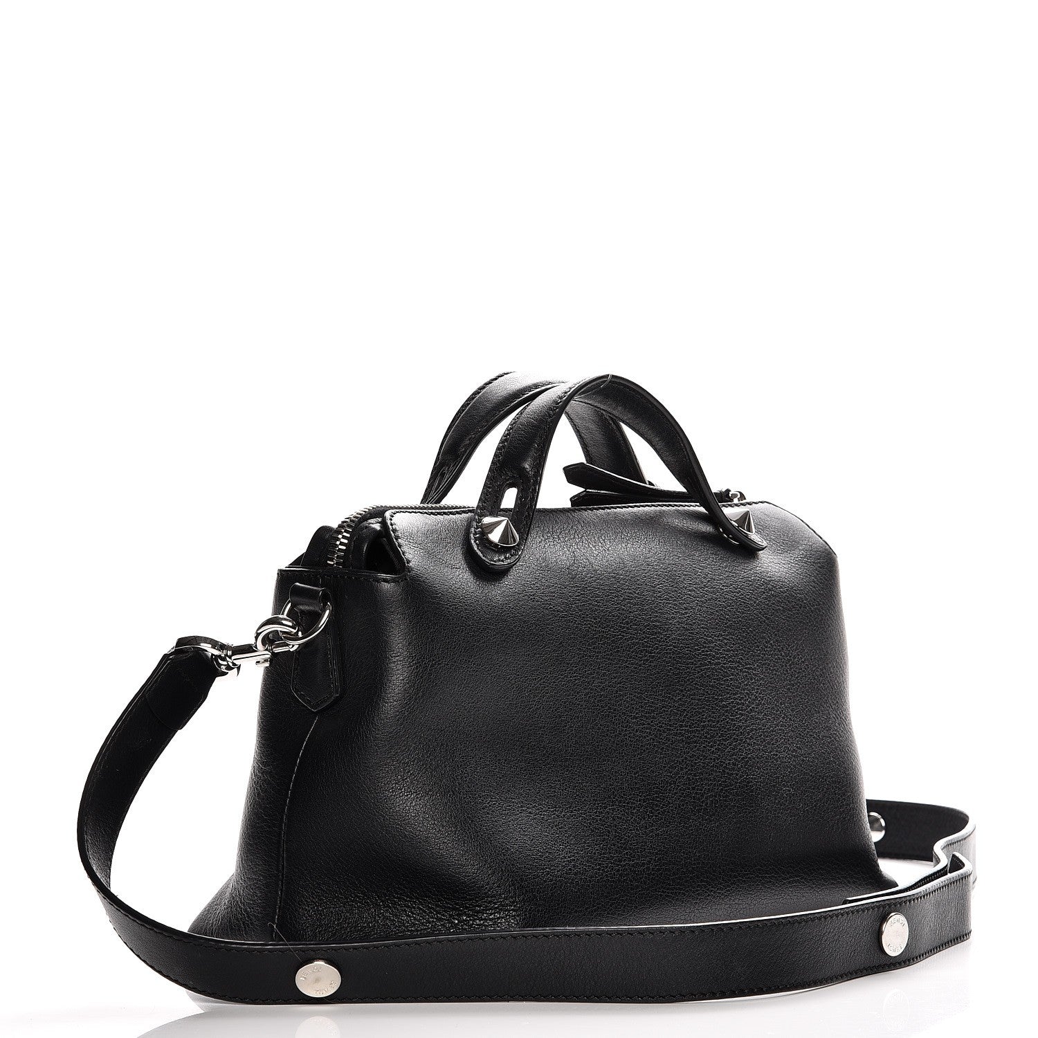 Fendi Vitello Dolce Medium By The Way Boston Bag Black 3 of 12