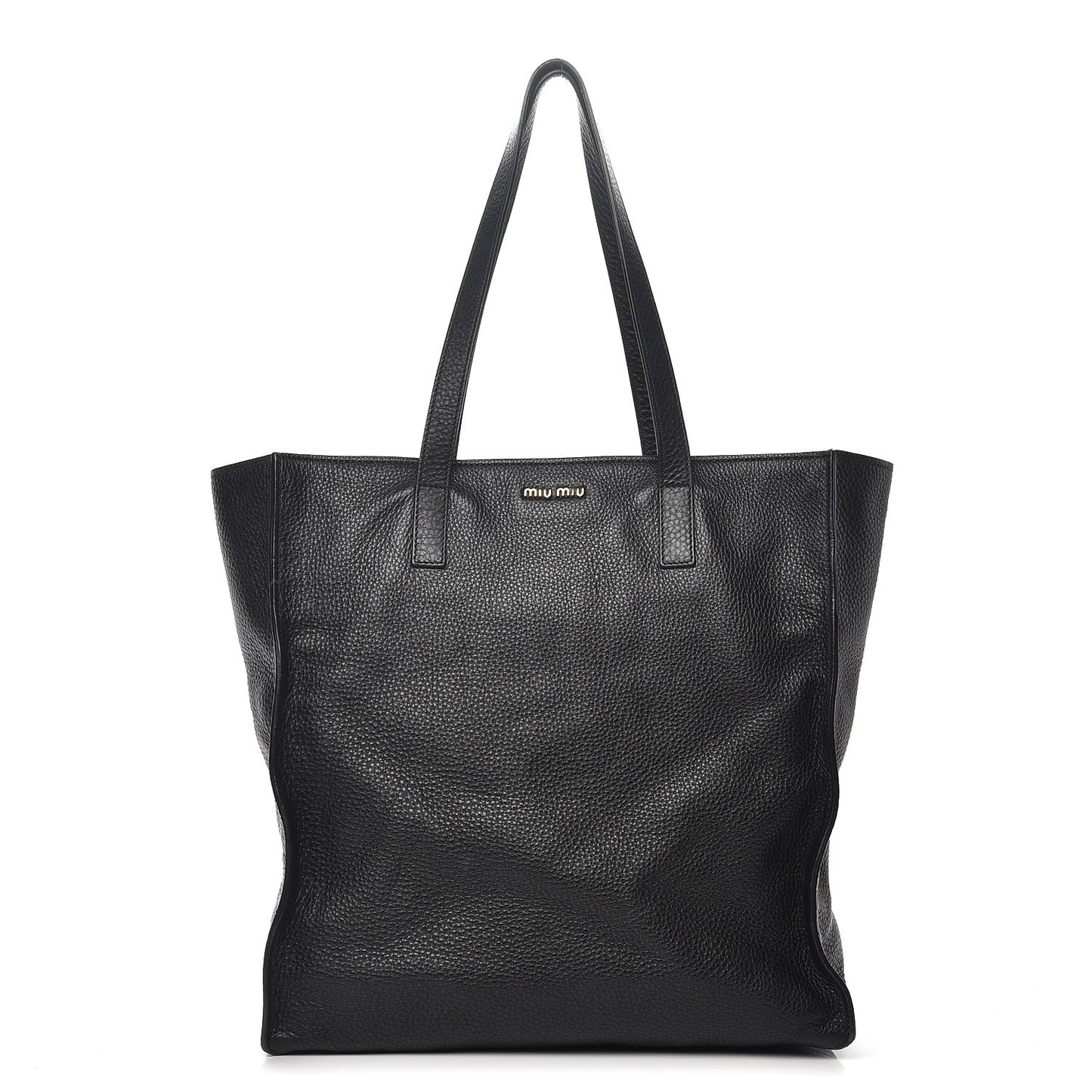 Vitello Daino Tote Nero Black Caramel