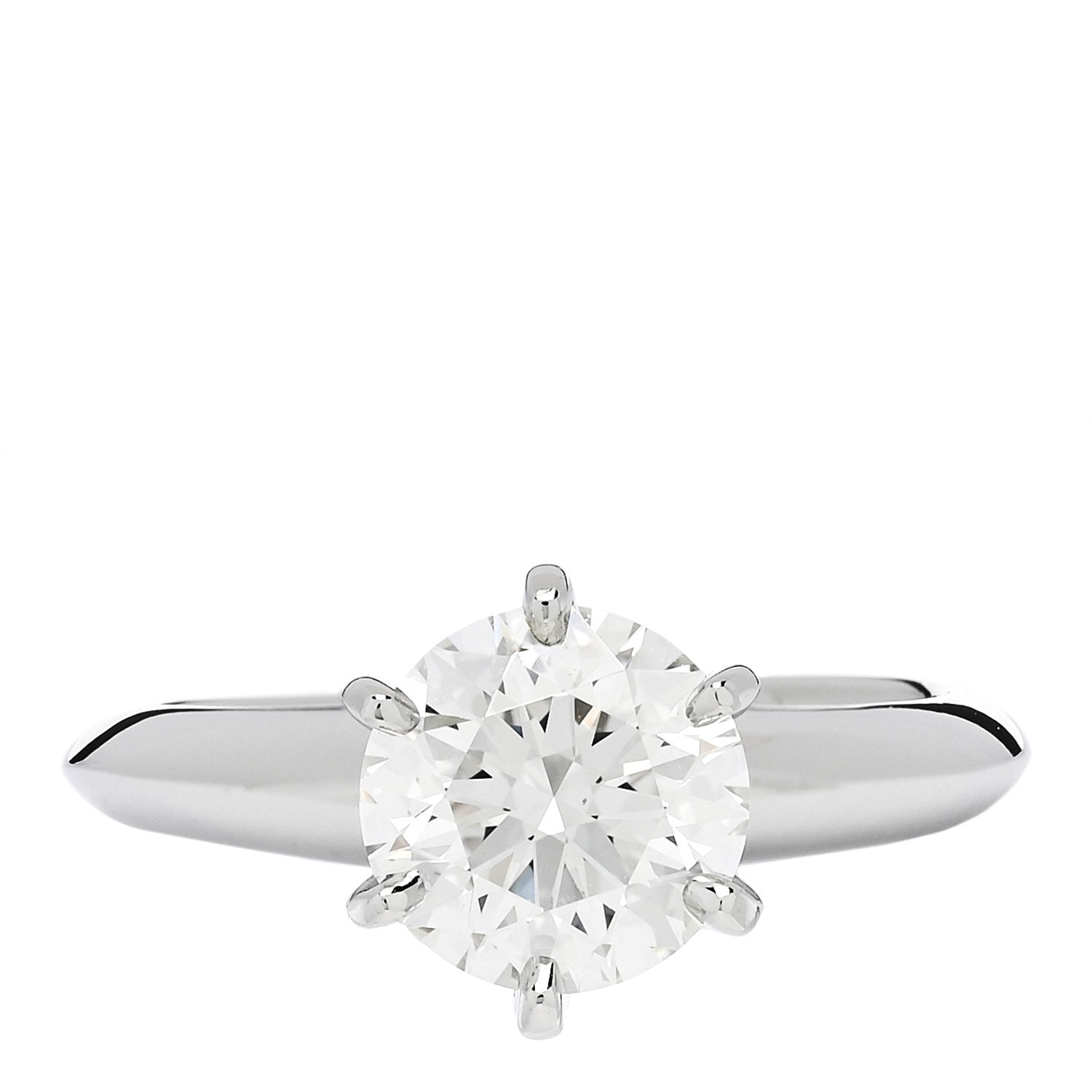 Tiffany Platinum Diamond 1.32ct Solitaire Engagement Ring 47 4 1 of 7