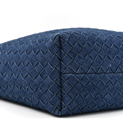 Bottega Veneta Denim Intrecciato Small Shopper Tote Blue 10 of 10