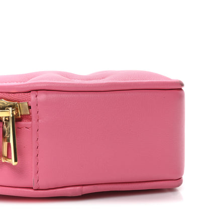 Louis Vuitton Calfskin Embroidered Monogram Pop My Heart Bag Pouch Dragon Fruit Pink 8 of 9