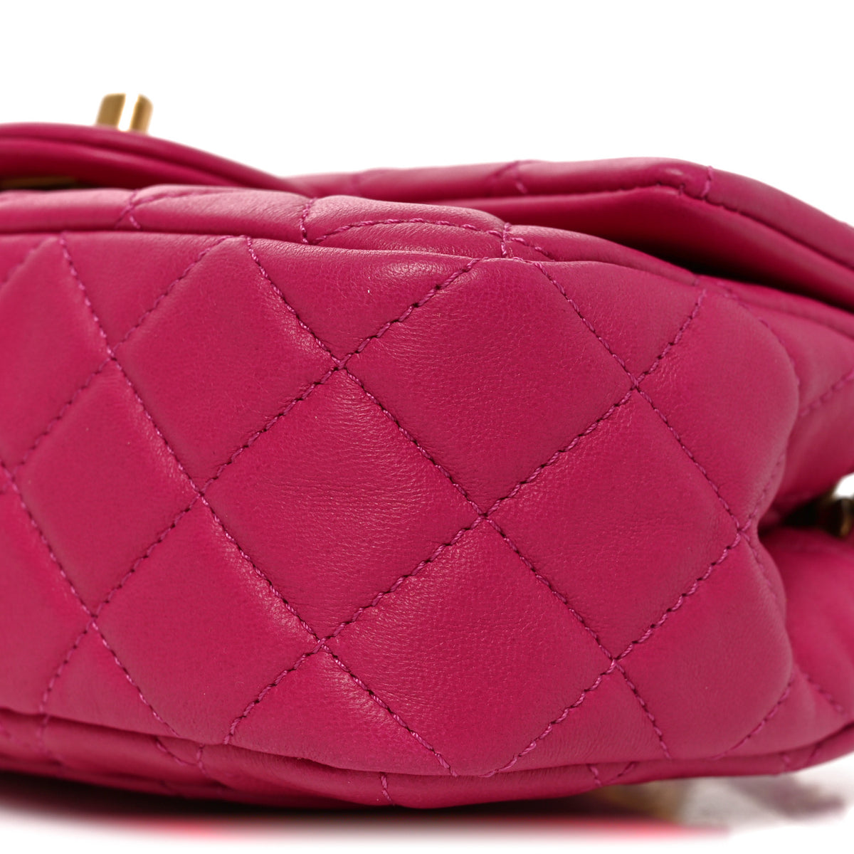 Chanel Lambskin Quilted Mini Rectangular Pearl Crush Flap Fuchsia 10 of 10
