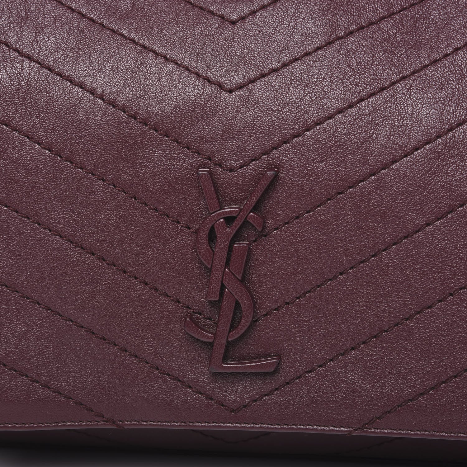 Saint Laurent Vintage Lambskin Chevron Monogram Medium Nolita Amaranto 11 of 12
