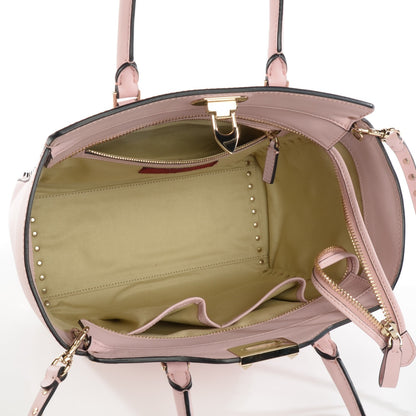 Valentino Garavani Vitello Rockstud Double Handle Tote Water Rose 5 of 8