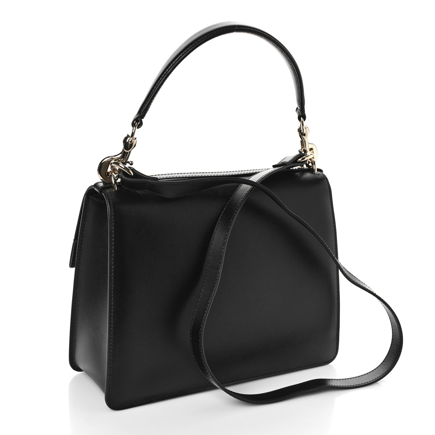 Chloe Box Calfskin Medium Penelope Top Handle Bag Black 3 of 8
