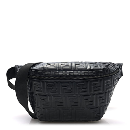 Fendi Nappa FF 1974 Embossed Belt Bag Black Black 1 of 9