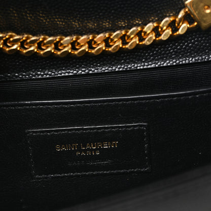 Saint Laurent Grain De Poudre Small Monogram Kate Satchel Black 6 of 11