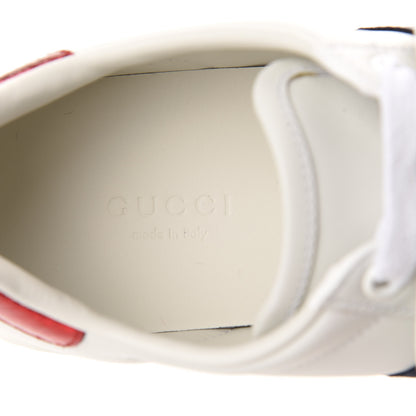 Gucci Calfskin Ayers Web Dagger Embroidered Womens Ace Sneakers 35.5 White 8 of 10