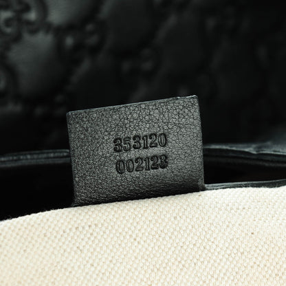 Gucci Guccissima Medium Bree Foldover Tote Black 7 of 7