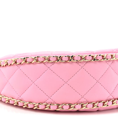 Chanel Lambskin Quilted Small Hobo Bag Pink 10 of 11
