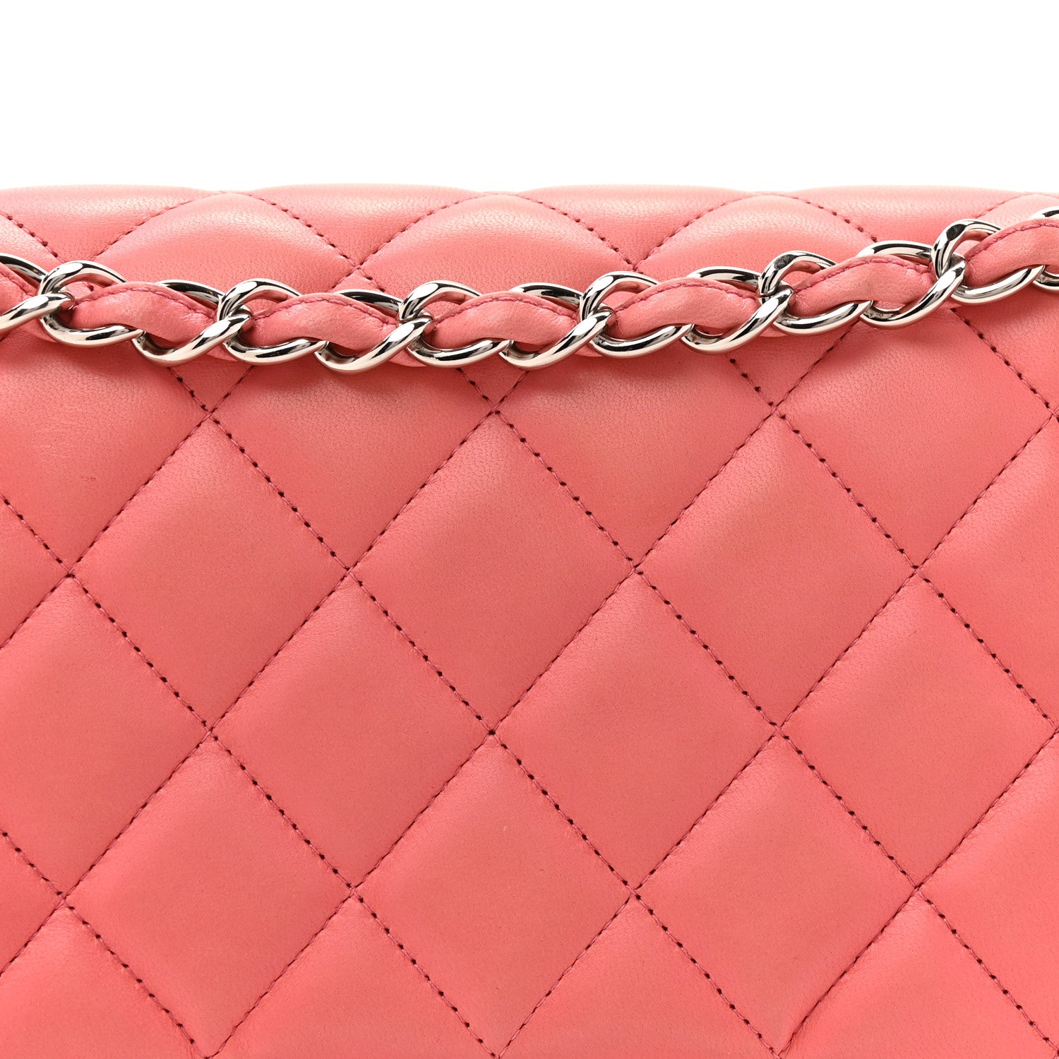 Chanel Lambskin Quilted Jumbo Double Flap Pink 8 of 15