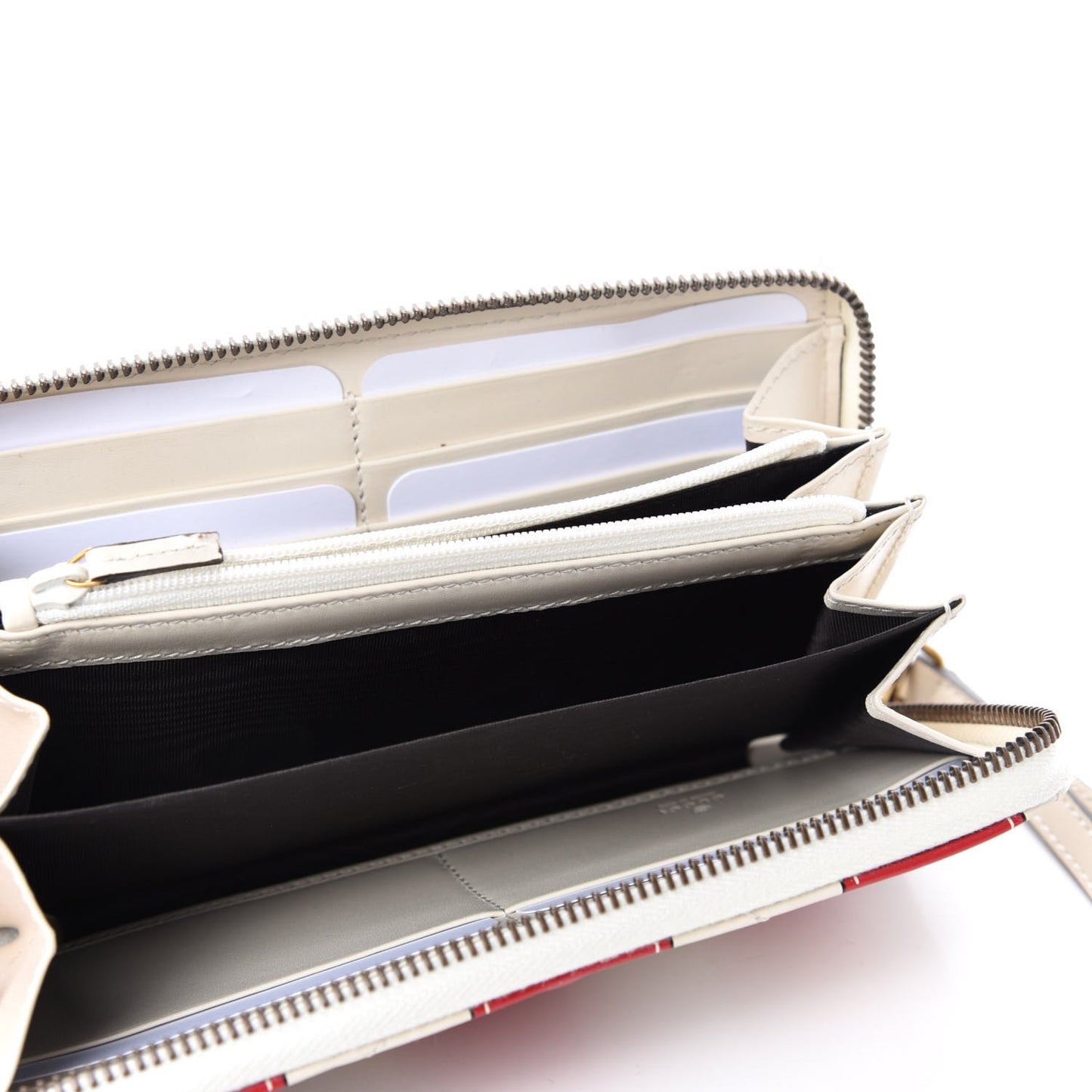 Calfskin Matelasse Trompe L'Oeil Print GG Marmont Zip Around Wallet