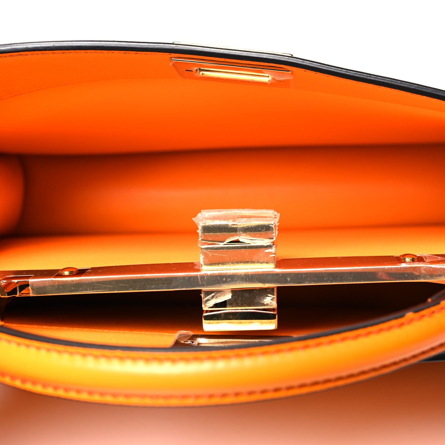 Fendi Vitello King Tamponato Medium Peekaboo I SEE U East West Satchel Clementine 6 of 12