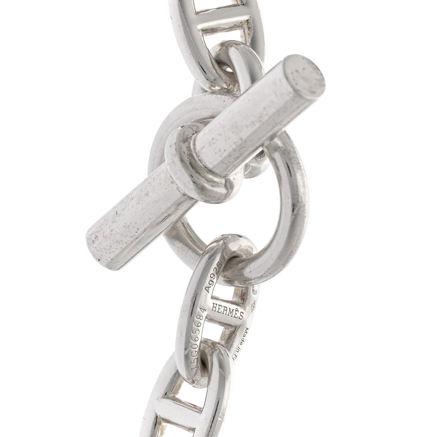 Hermes Sterling Silver MM Chaine D'Ancre Necklace 4 of 5