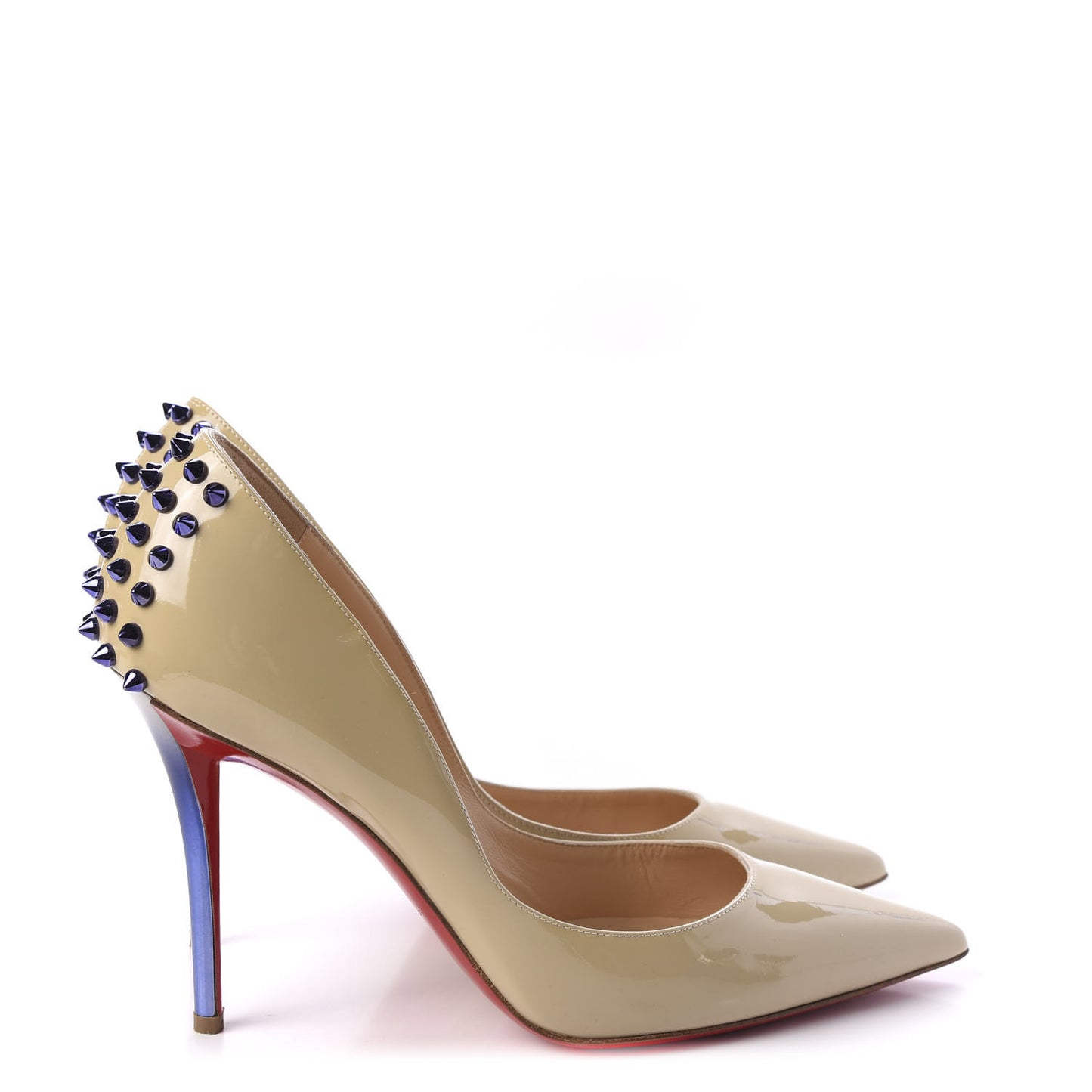 Patent Studded Zappa 100 Pumps 41 Beige