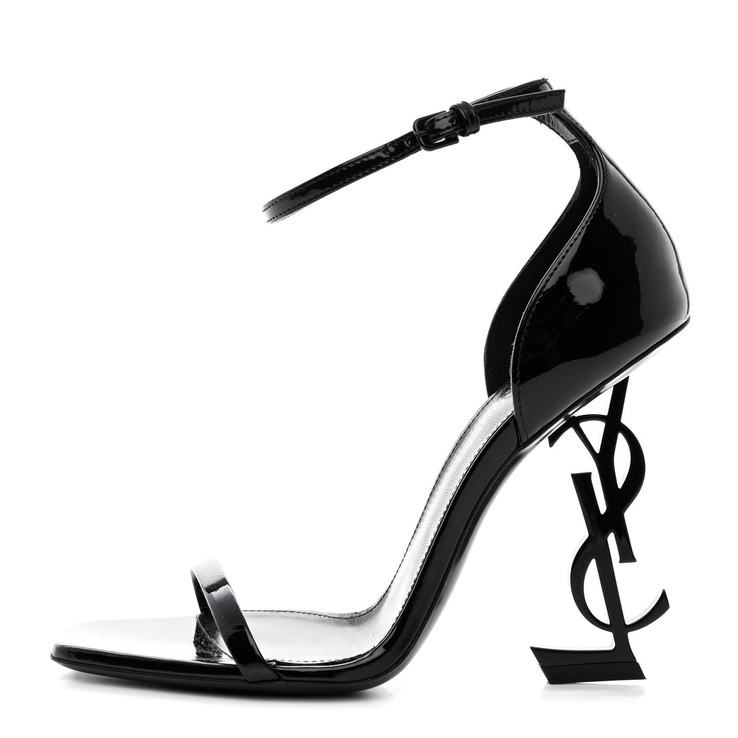 Patent Calfskin Opyum 110 Sandals 36.5 Black