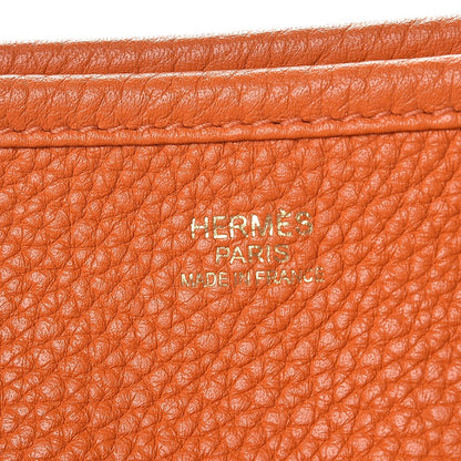 Hermes Taurillon Clemence Evelyne III GM Orange 6 of 7