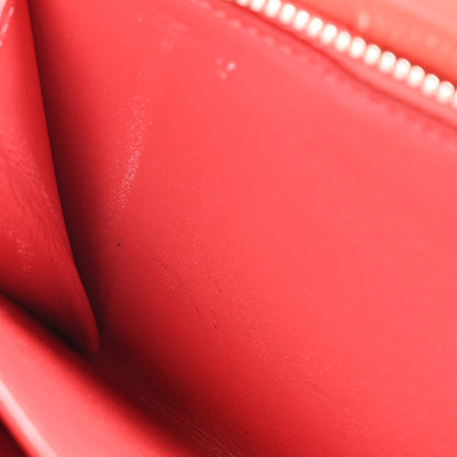 Chanel Patent Quilted Zip Pocket Wallet Coral 11 of 15